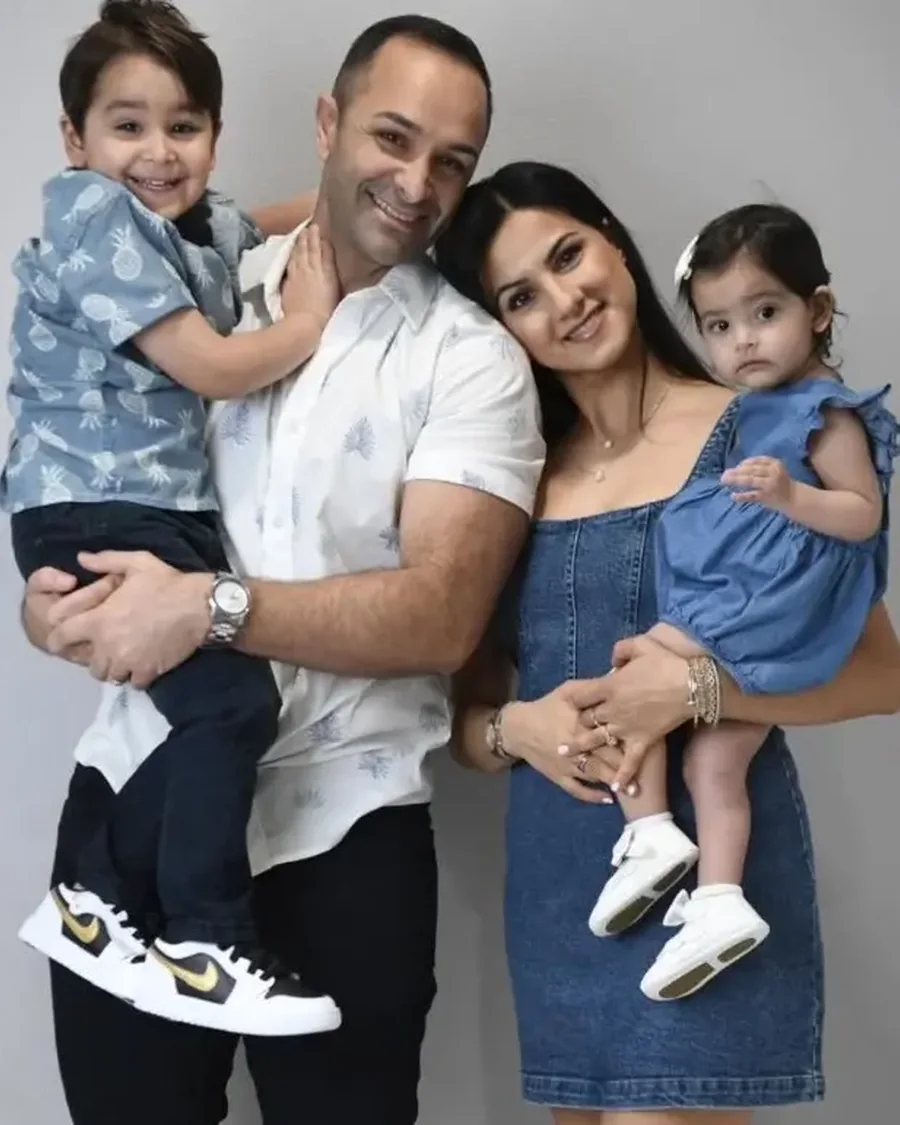 Dr. Edmond Ahdoot with his wife and children